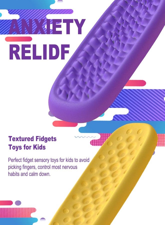 RoseFlower Fidget Toys for Adults & Kids: 8 Pack Textured Sensory Toy Strip with Suction Cups, Silent Fidget Toys Adults, Textured Sensory Strip with Suction Cups for Anxiety Relief - Image 5